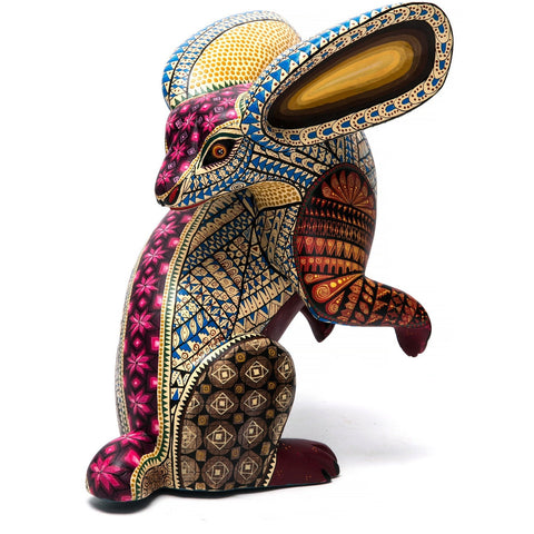 Conejo Zapoteco / Woodcarving Alebrije Mexican Folk Art Sculpture