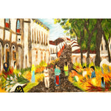 Patzcuaro Tianguis de Flores / Mexican Folk Art Featherwork Frame