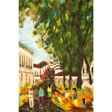 Patzcuaro Tianguis de Flores / Mexican Folk Art Featherwork Frame