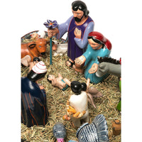Nacimiento de Guerrero / Woodcarving Lacquer Mexican Folk Art Nativity