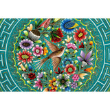Plato Azul-Verde Perfilado en Oro / Woodcarving Lacquer Mexican Folk Art
