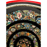 Batea Decorada en Oro / Woodcarving Lacquer Mexican Folk Art