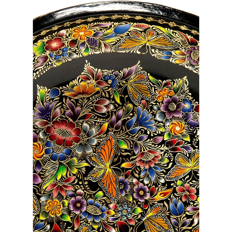 Batea Oro / Woodcarving Lacquer Mexican Folk Art