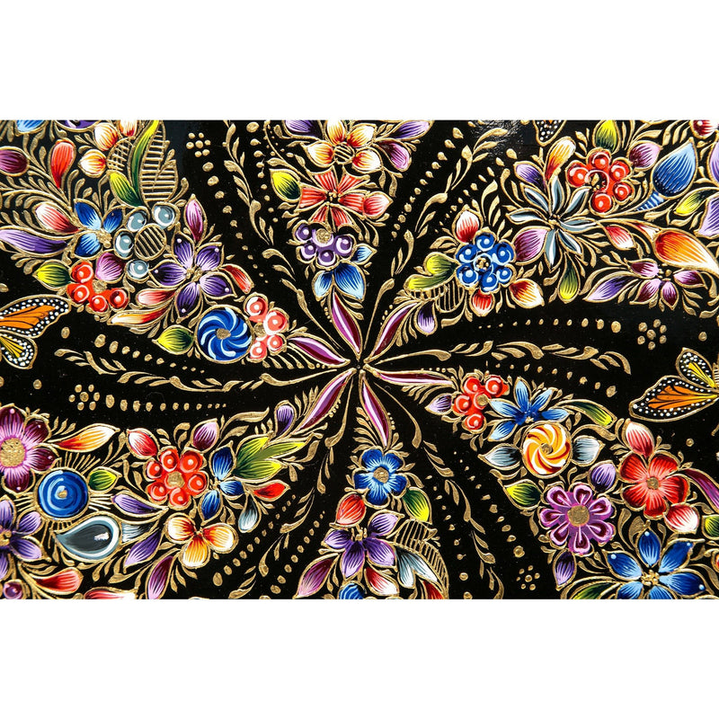 Batea Perfilada / Woodcarving Lacquer Mexican Folk Art