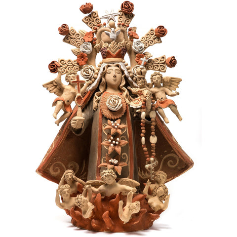 Virgen del Rosario / Ceramics Mexican Folk Art Clay