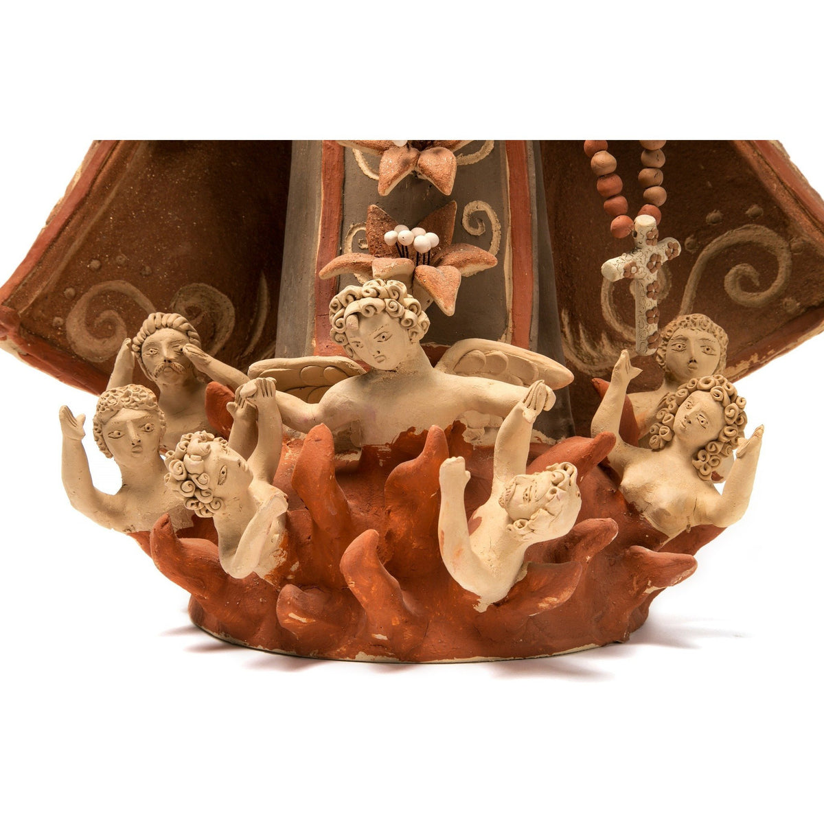 Virgen del Rosario / Ceramics Mexican Folk Art Clay