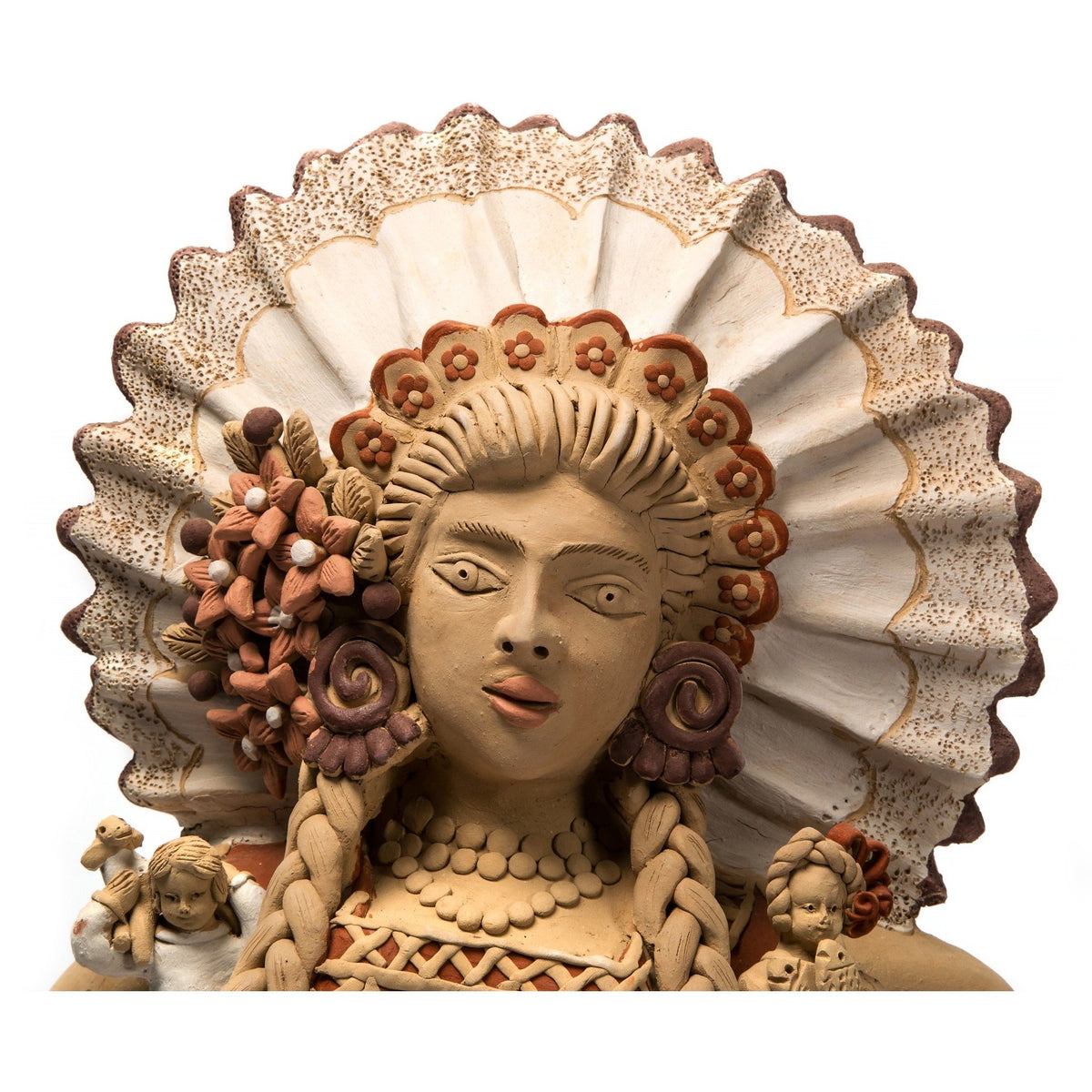 Tehuana con Nacimiento / Ceramics Mexican Folk Art Clay Nativity