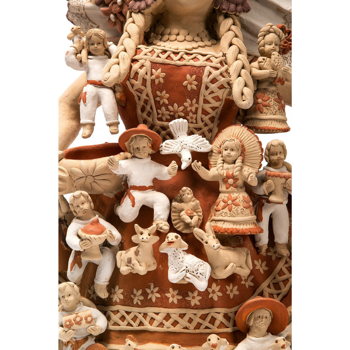 Tehuana con Nacimiento / Ceramics Mexican Folk Art Clay Nativity