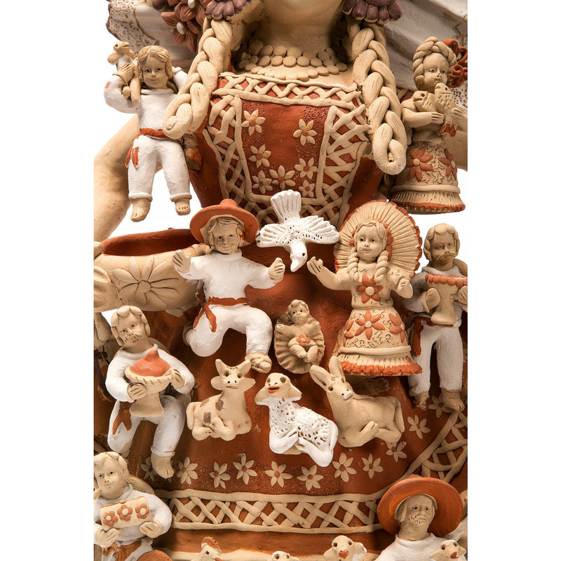 Tehuana con Nacimiento / Ceramics Mexican Folk Art Clay Nativity