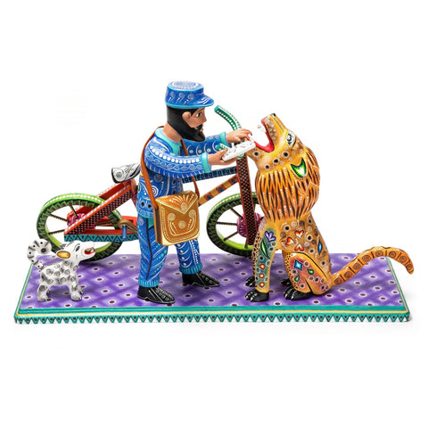 Cartero / Woodcarving Mexican Folk Art Sculpture
