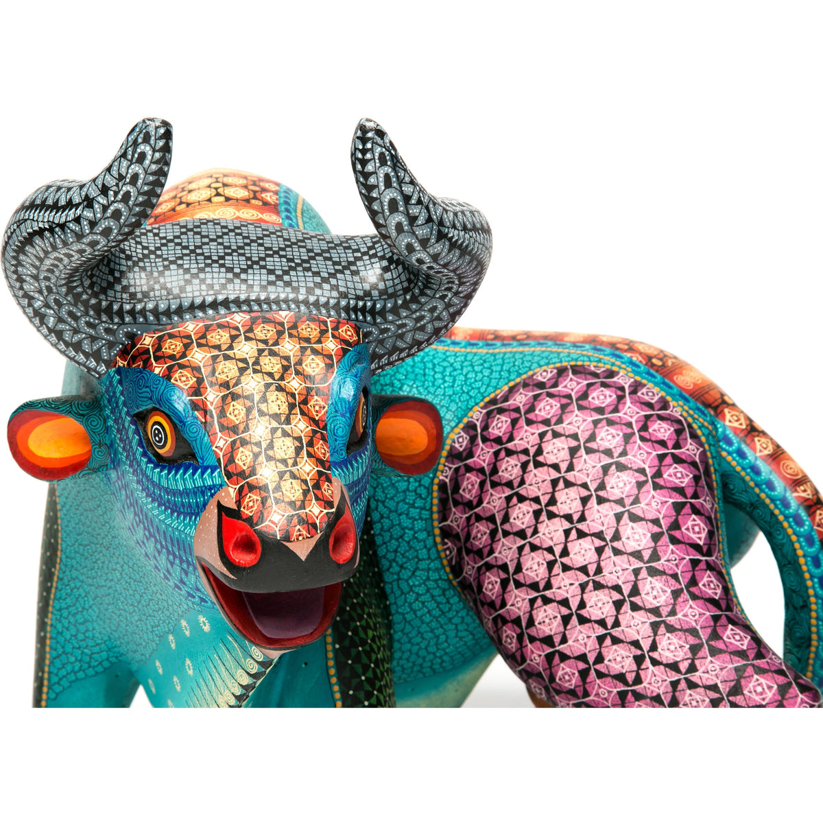 Elegancia Turquesa / Woodcarving Alebrije Mexican Folk Art Sculpture