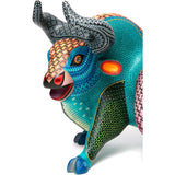 Elegancia Turquesa / Woodcarving Alebrije Mexican Folk Art Sculpture