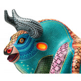 Elegancia Turquesa / Woodcarving Alebrije Mexican Folk Art Sculpture