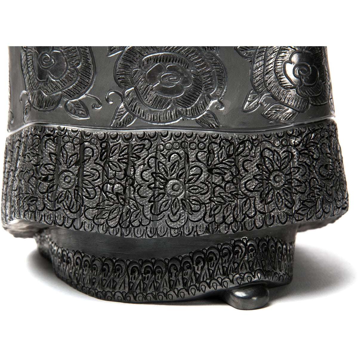 Mujer Tehuantepec-Oaxaca / Ceramics Black Clay Mexican Folk Art