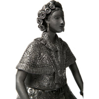 Mujer Tehuantepec-Oaxaca / Ceramics Black Clay Mexican Folk Art