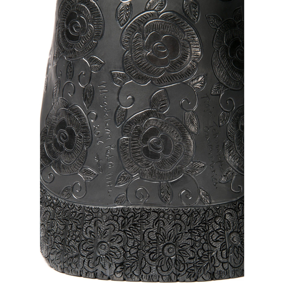 Mujer Tehuantepec-Oaxaca / Ceramics Black Clay Mexican Folk Art