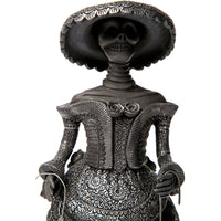 Mujer Catrina-Oaxaca / Ceramics Black Clay Mexican Folk Art