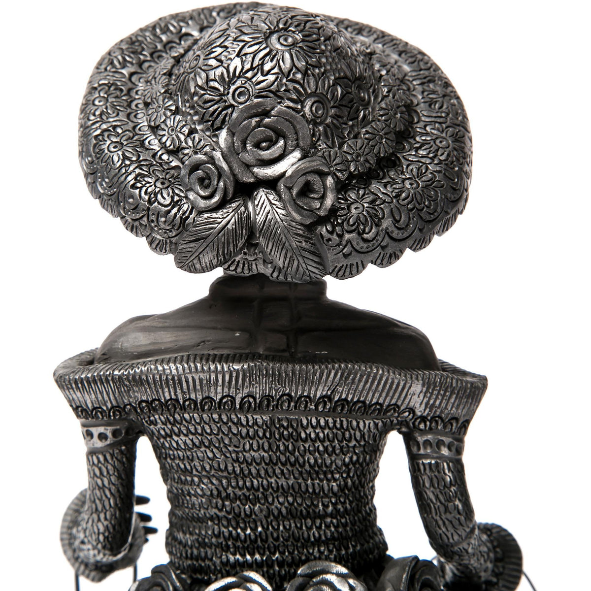 Mujer Catrina-Oaxaca / Ceramics Black Clay Mexican Folk Art