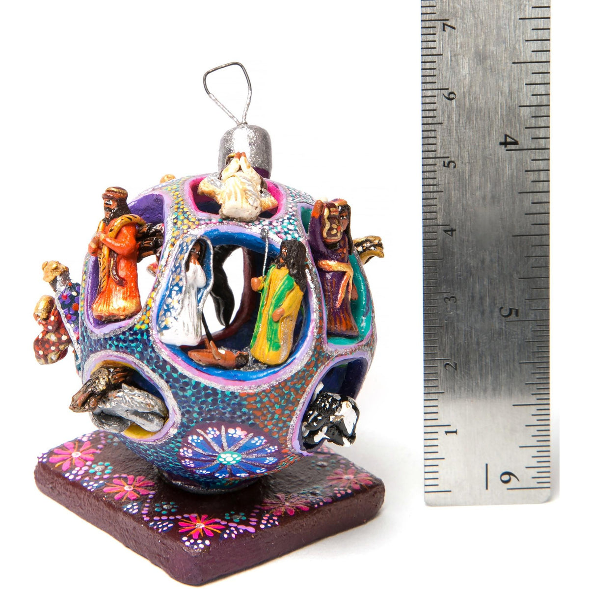Esfera navideña / Ceramics Mexican Folk Art Miniature Nativity