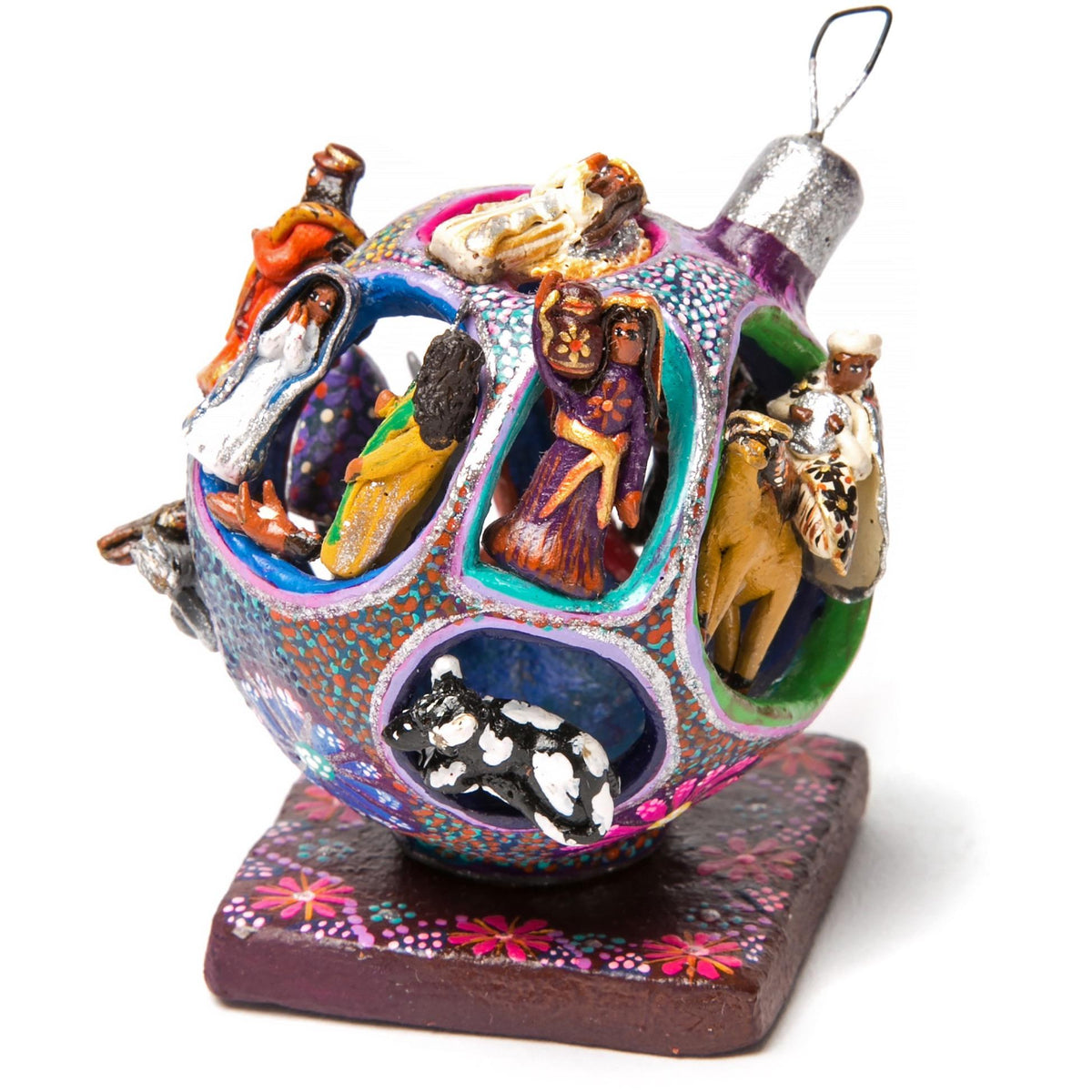 Esfera navideña / Ceramics Mexican Folk Art Miniature Nativity