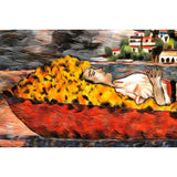 Janitzio en Noche de Muertos / Mexican Folk Art Featherwork Frame