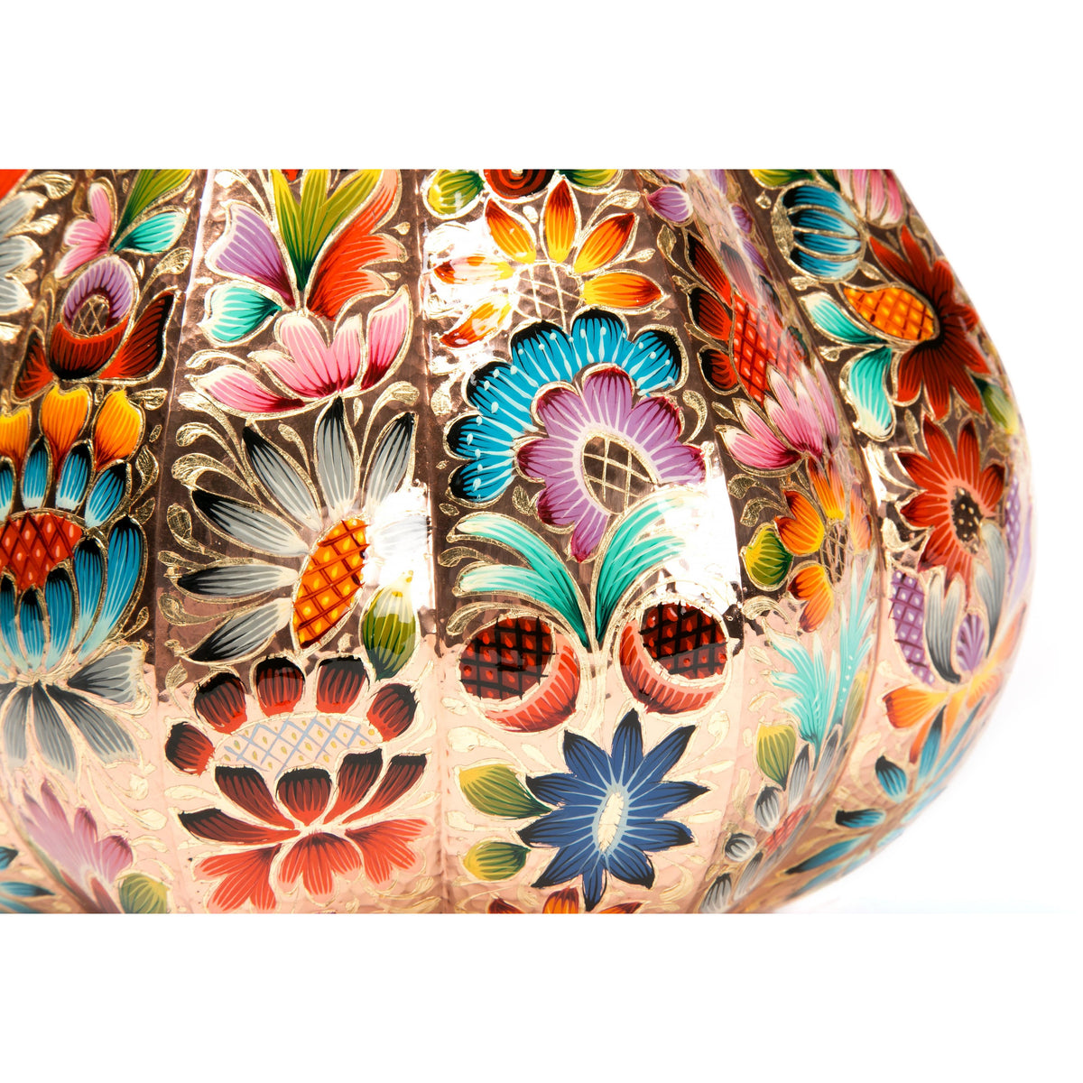 Florero Decorado / Copper Mexican Folk Art