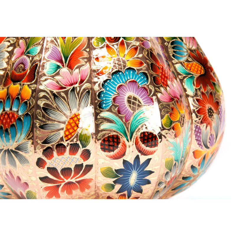 Florero Decorado / Copper Mexican Folk Art
