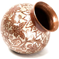 Vasija Centro de Mesa / Copper Mexican Folk Art
