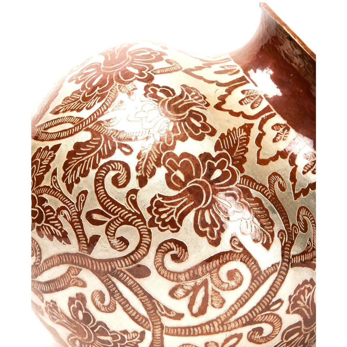 Vasija Centro de Mesa / Copper Mexican Folk Art