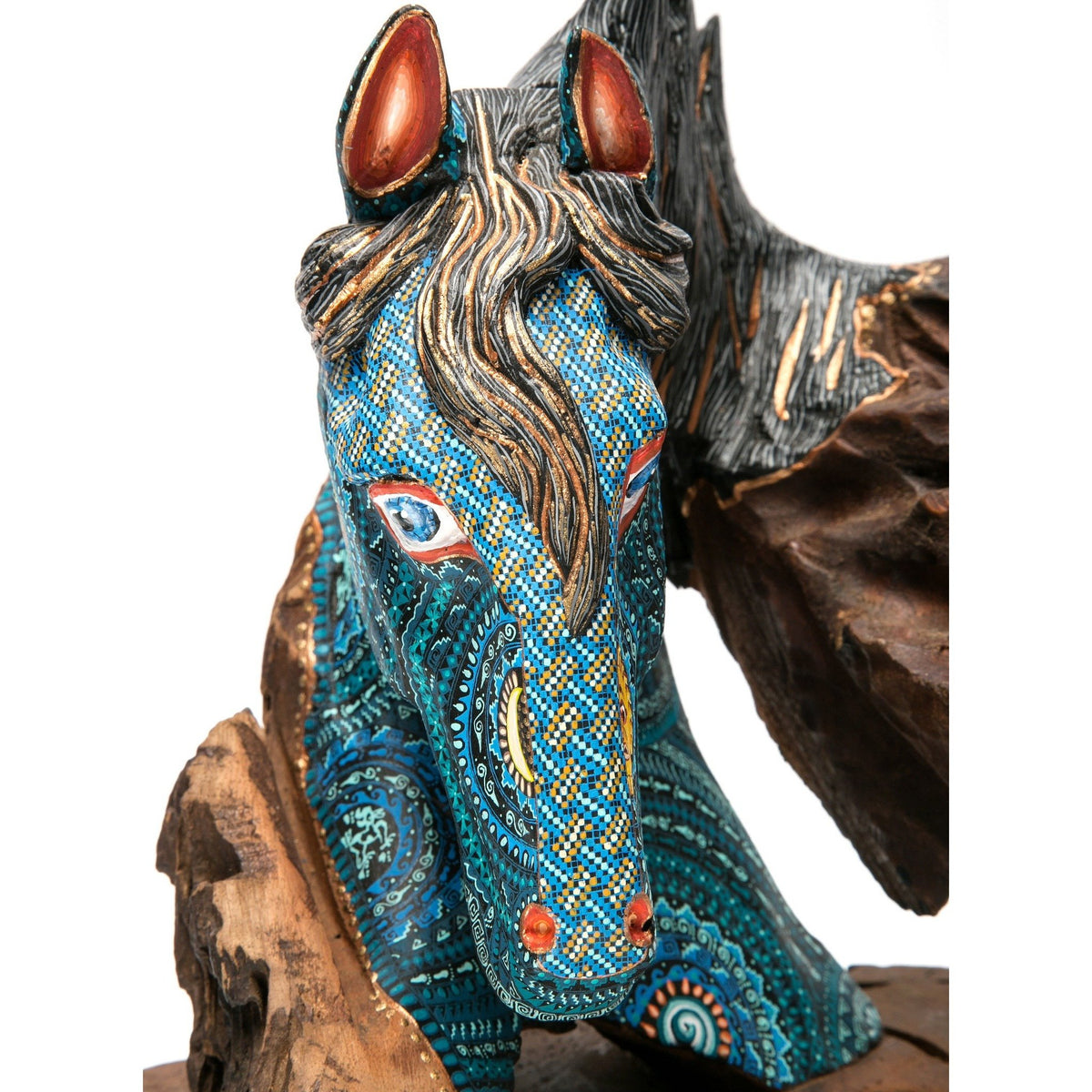 El Dia y la Noche / Woodcarving Alebrije Mexican Folk Art Sculpture