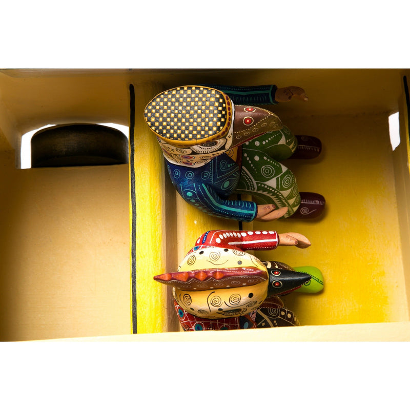 Combi con Animales / Woodcarving Alebrije Mexican Folk Art Sculpture