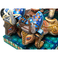 Carreta Herencia de mi Tierra / Woodcarving Alebrije Mexican Folk Art Sculpture