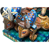 Carreta Herencia de mi Tierra / Woodcarving Alebrije Mexican Folk Art Sculpture