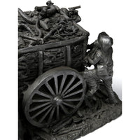 Los Leñadores / Ceramics Black Clay Mexican Folk Art
