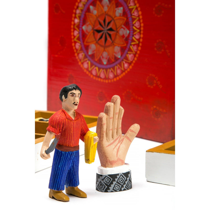 Loteria Mexicana / Woodcarving Mexican Folk Art Sculpture