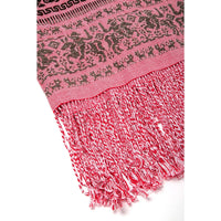 Gaban de Algodon y Lana Rojo / Textiles Mexican Folk Art Shawl