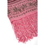 Gaban de Algodon y Lana Rojo / Textiles Mexican Folk Art Shawl