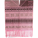 Gaban de Algodon y Lana Rojo / Textiles Mexican Folk Art Shawl