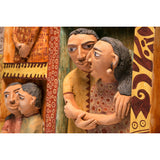 El Beso / Ceramics Mexican Folk Art Clay Frame