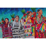 El Baile de la Piña - Natural Dyed Straw - Mexican Fine Art | Cactus Fine Art