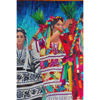 El Baile de la Piña - Natural Dyed Straw - Mexican Fine Art | Cactus Fine Art