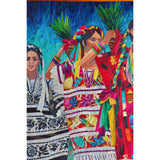 El Baile de la Piña - Natural Dyed Straw - Mexican Fine Art | Cactus Fine Art