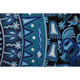 Huichol Indian "Wirikuta" -  Blue Yarn Painting - Mexican Huichol Art - Mexican Folk Art | Cactus Fine Art
