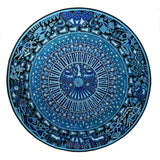 Huichol Indian "Wirikuta" -  Blue Yarn Painting - Mexican Huichol Art - Mexican Folk Art | Cactus Fine Art