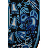Huichol Indian "Wirikuta" -  Blue Yarn Painting - Mexican Huichol Art - Mexican Folk Art | Cactus Fine Art