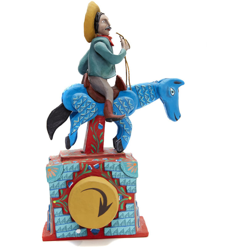 Charro / Mexican Mechanical Folk Art Carton Sculpture