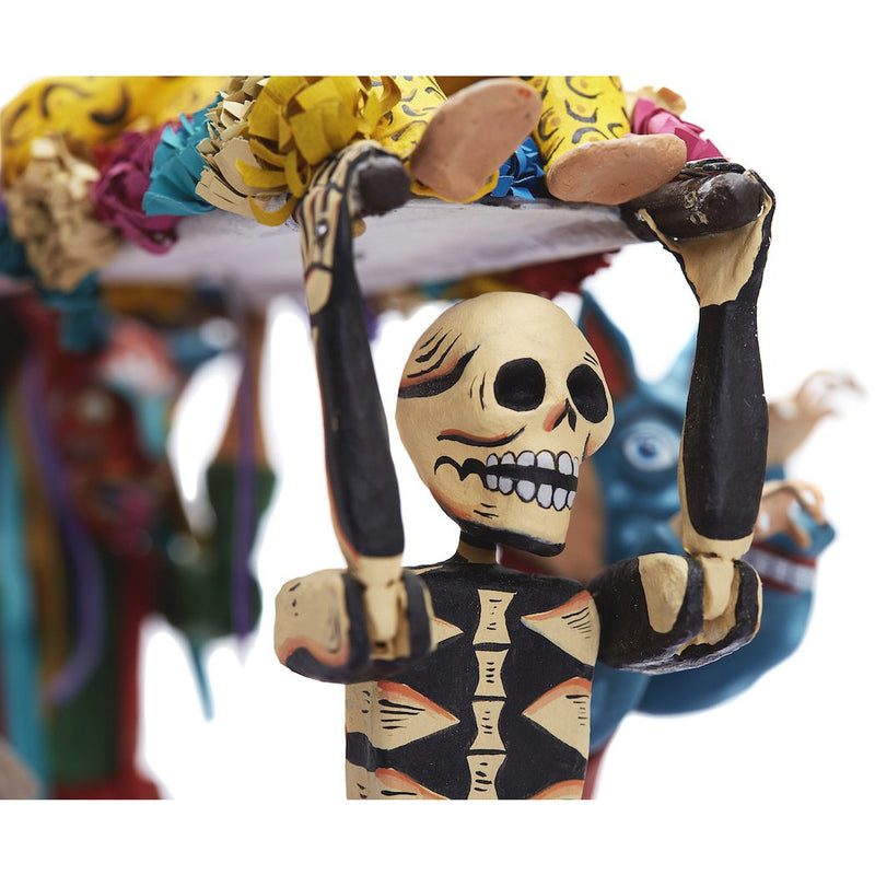 Sepelio Feliz - Happy Burial / Mexican Mechanical Folk Art Carton Sculpture