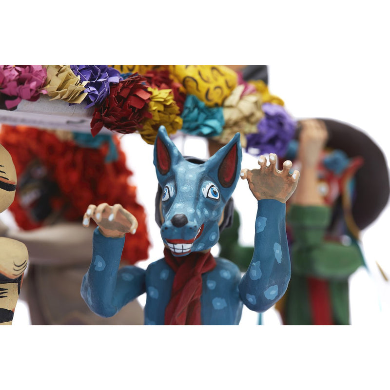 Sepelio Feliz - Happy Burial / Mexican Mechanical Folk Art Carton Sculpture