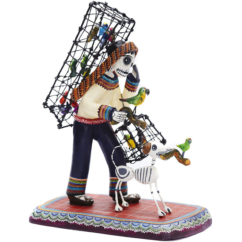 Vendedor de pájaros - Bird seller - Mexican Folk Art | Cactus Fine Art