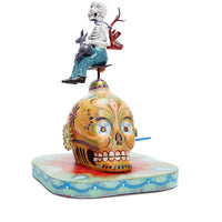 Vueltas de la muerte - Turns of death - Mexican Mechanical Folk Art Carton Sculpture
